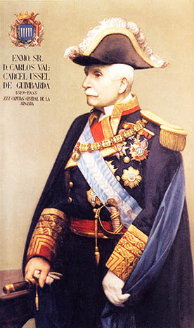 Carlos Valcárcel y Ussel de Gimbarda. Cortesía del Museo Naval. Madrid.
