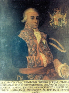 Francisco Hidalgo de Cisneros y Seijas. Cortesía del Museo Naval. Madrid.