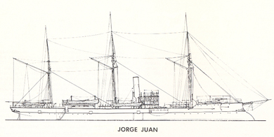 Dibujo de Elias del crucero Jorge Juan.