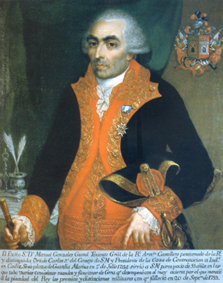 Retrato de don Manuel González de Guiral y Corral. Teniente General de la Real Armada Española. Cortesía del Museo Naval. Madrid.