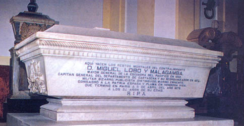 Mausoleo de don Miguel Lobo Malagamba. Cortesía del Museo Naval. Madrid.
