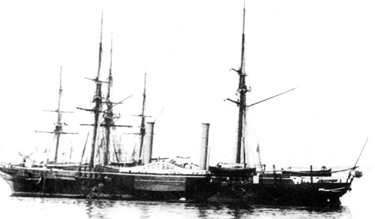 Foto del vapor Vasco Núñez de Balboa. Colección de don José Lledó Calabuig.